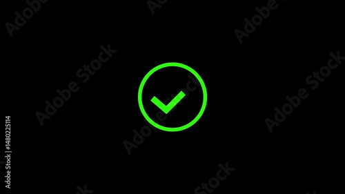 Animated of Check mark symbol. Success, accepted. Tick mark icon animation. Check mark icon, right mark icon, approved sign, Check mark symbol. approved tick mark icon, Check mark icon animation.