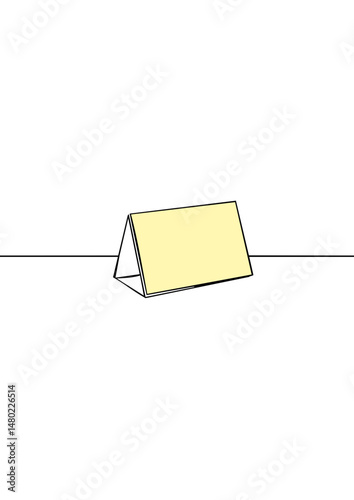 A blank nameplate or sign, ready for customization. Simple and elegant