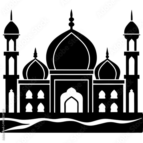 taj mahal vector illustration