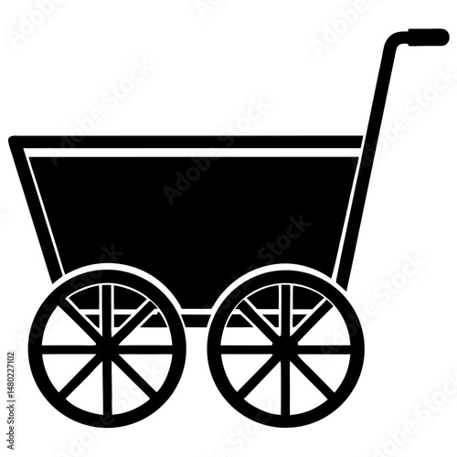 carriage on a white background