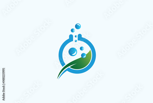 Green Lab Logo Design Template