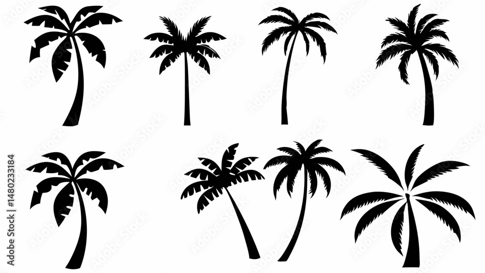 Fototapeta premium palm tree silhouettes