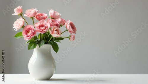 Wallpaper Mural Elegant, slender vase with delicate floral arrangement, tall, floral, beautiful Torontodigital.ca