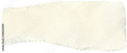 Realistic pale torn paper scrap. Beige, ivory, cream canvas texture background. Ripped cardboard, paper, carton texture for collage, DIY projects, scrapbooking