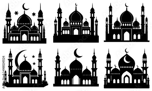 Mosque Silhouette vector illustration