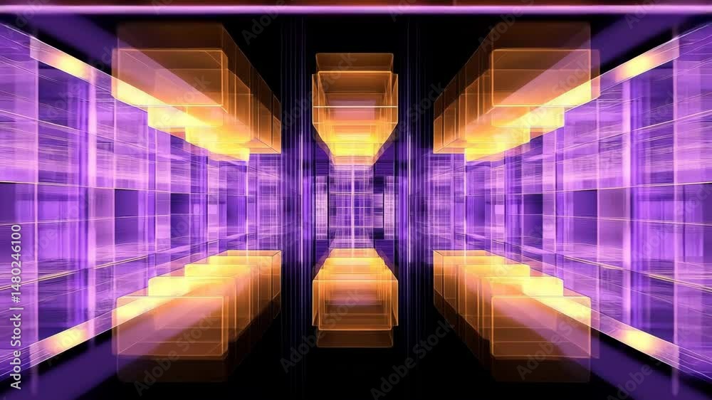 Abstract Corridor Dimensional Space Tunnel