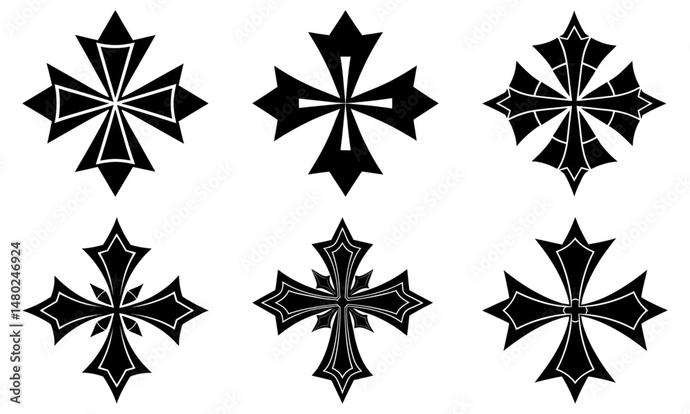 Maltese Cross Silhouette vector illustration Maltese Cross Silhouette vector illustration