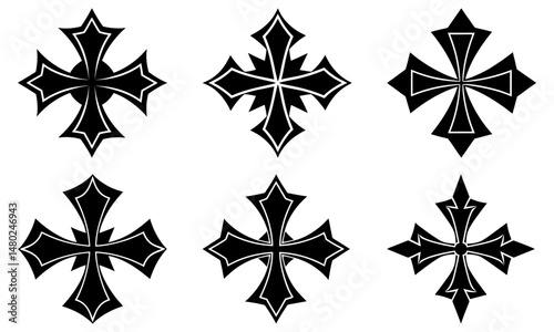 Maltese Cross Silhouette vector illustration