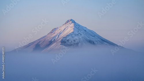 Daze minimalist background of a single mountain with a subtle texture adding depth generative army intelligence  photo