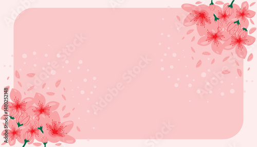 beautiful pink cherry blossom background