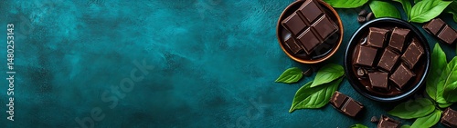 Dark Chocolate with Fresh Basil photo
