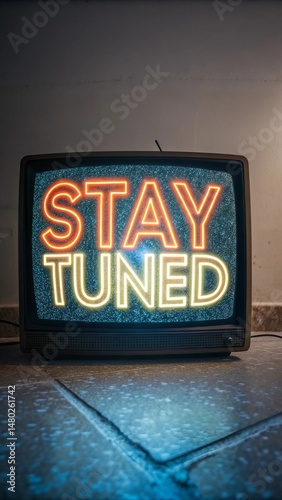Stay Tuned Banner – Futuristic Teaser Design with Bold Modern Typography