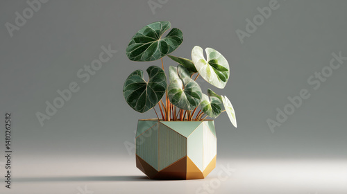 geometric plant pot design