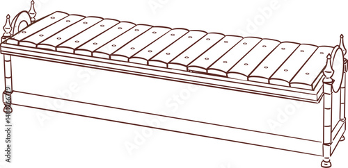 Metal Alto Xylophone (Iron Ranad Thum) clipart