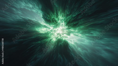 green burst in minimal space