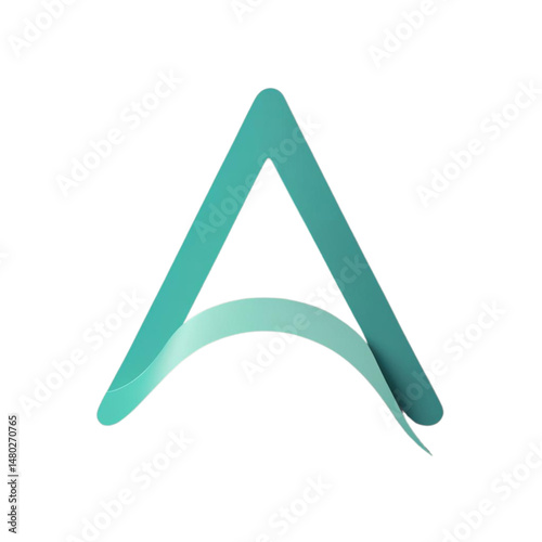minimalist logo loop letter A