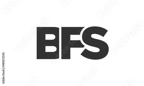 BFS logo design template with strong and modern bold text. Initial based vector logotype featuring simple and minimal typography. Trendy company identity.