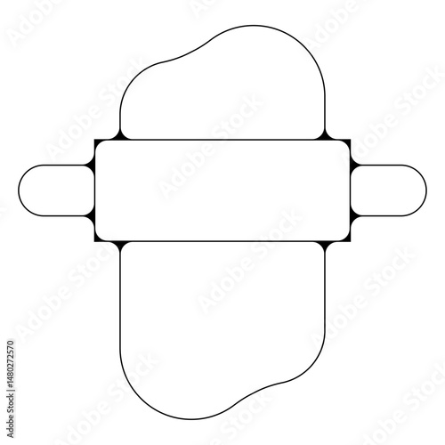 rouleau patissier pate ustensiles cuisine pictogramme icone symbole