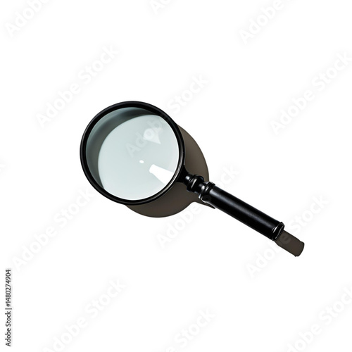 magnifying glass on white background