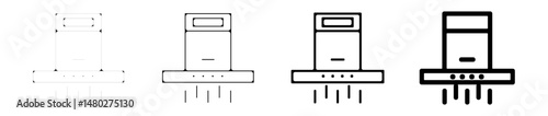 hote vapeur ustensiles cuisine pictogramme icone symbole gras