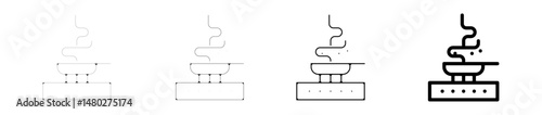 mijoter cuisson ustensiles cuisine pictogramme icone symbole gras
