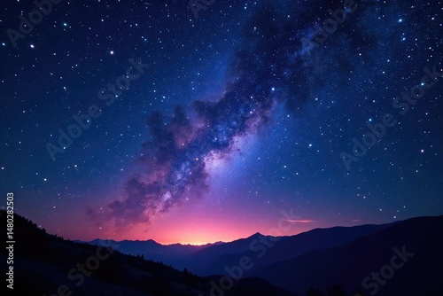 Night sky, vibrant stars forming constellations , night sky, Big Dipper, stars