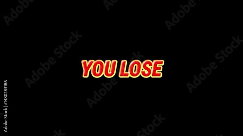 animated text effect you lose