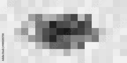Censor glitch bar across center. Horizontal black stripe blocking content, simulating media censorship or digital interference effect. Broadcast interface vibe. Vector illustration.
