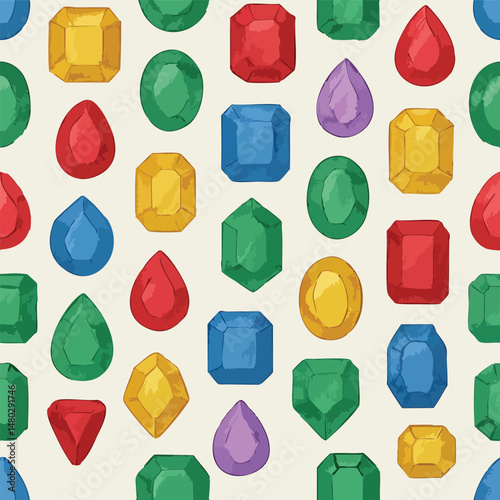 Jewels Print Design in Vector