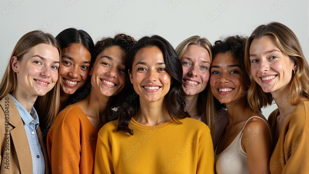 Fototapeta premium Diverse Group Of Smiling Women Together