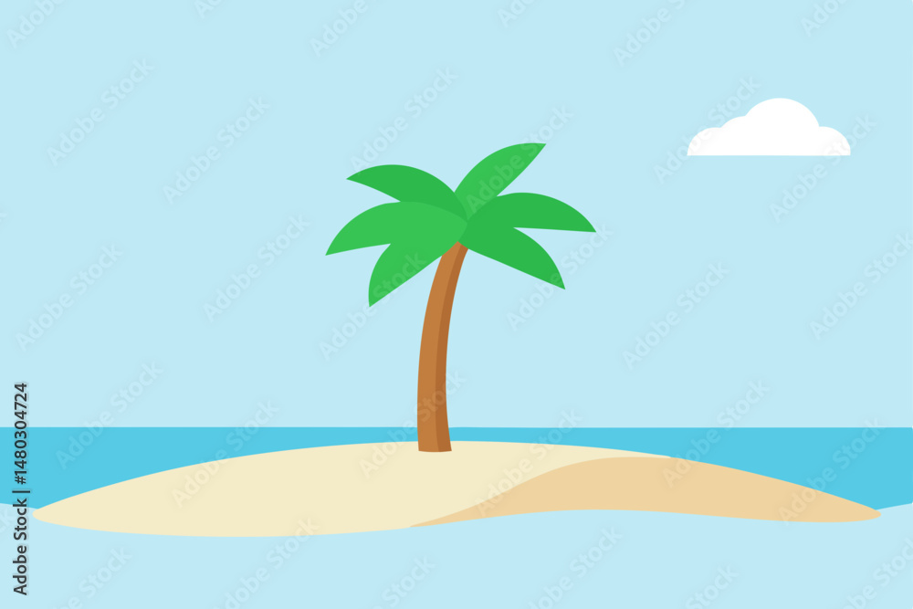 Fototapeta premium palm tree on the beach