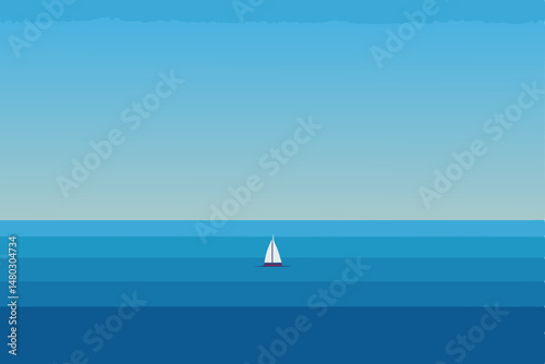 yacht in the sea