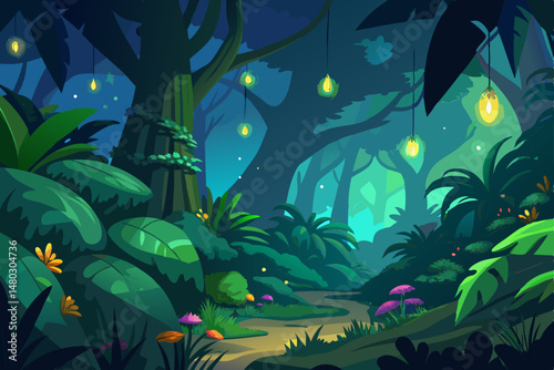 tropical jungle background