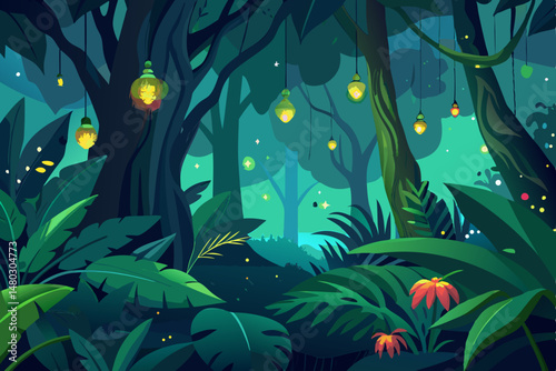 tropical jungle background