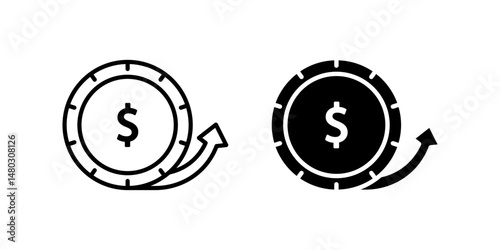 Expense icon set. for mobile concept and web design on white background