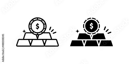 Gold icon set. for mobile concept and web design on white background