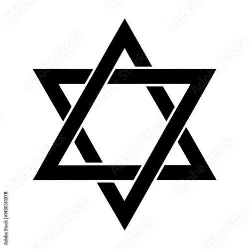 Star Of David Silhouette vector illustration