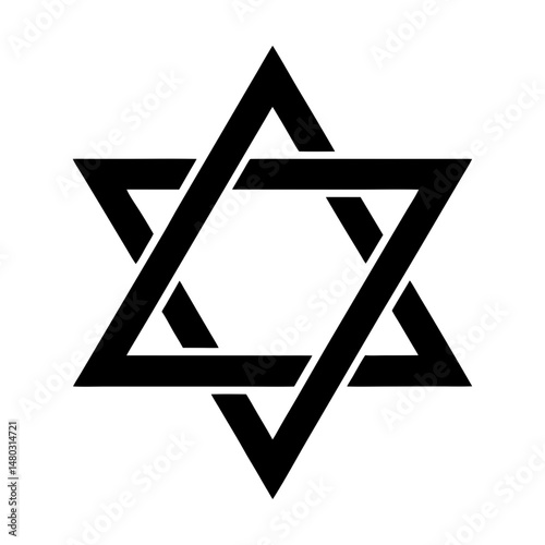 Star Of David Silhouette vector illustration