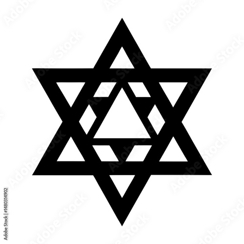 Star Of David Silhouette vector illustration