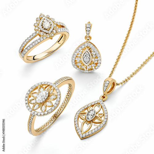 gold and diamond jewelry