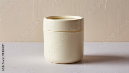 white cream container