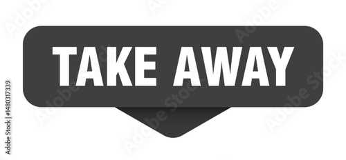 take away sticker. take away sign on transparent background