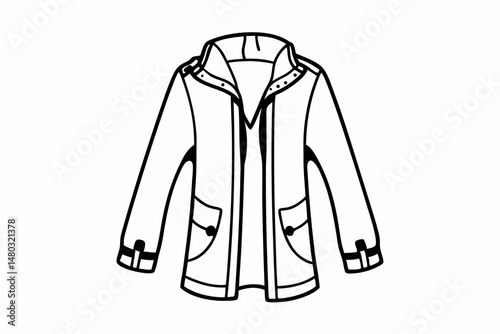vector illustration of a female coat