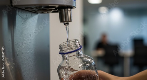 Filling water bottle, Photo