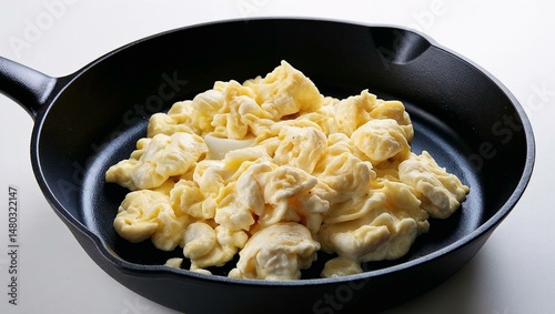 frying pan with eggs