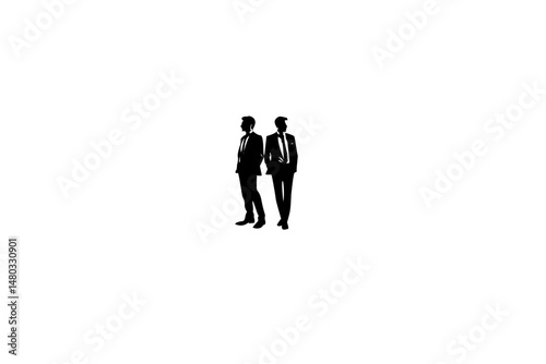 Business people set of vector silhouettes. Their outlines suggest a sense of unity and community, despite their differences. 