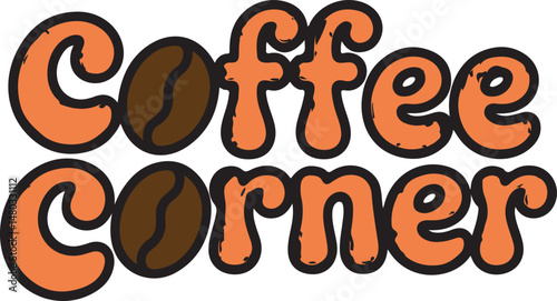 Coffee corner art vector 