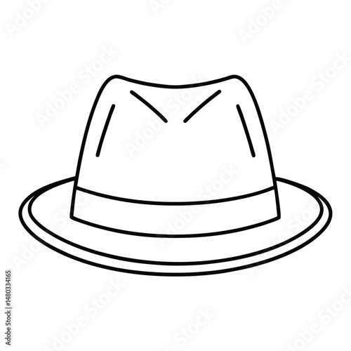 black hat isolated on white background