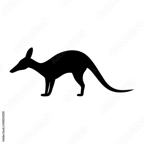 Discover the aardvark silhouette vector image a nocturnal mammal from africa aardvark art