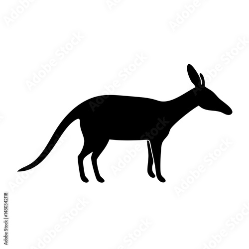 Discover the aardvark silhouette vector art: african wildlife mammal illustration graphic design element